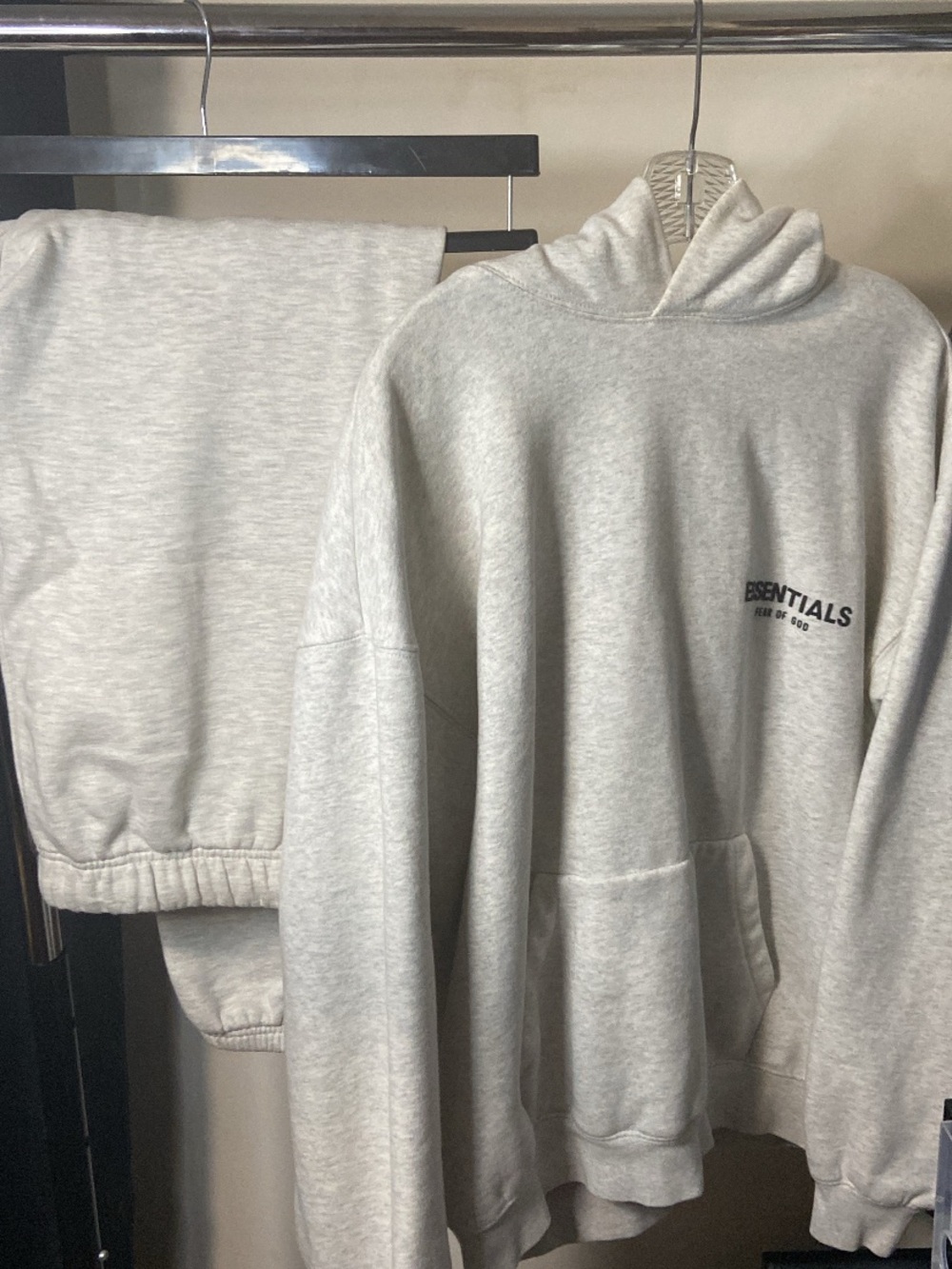Essentials bb Men's Light Gray hoodie and pants